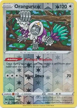 Sword & Shield Oranguru #148/202 reverse holo